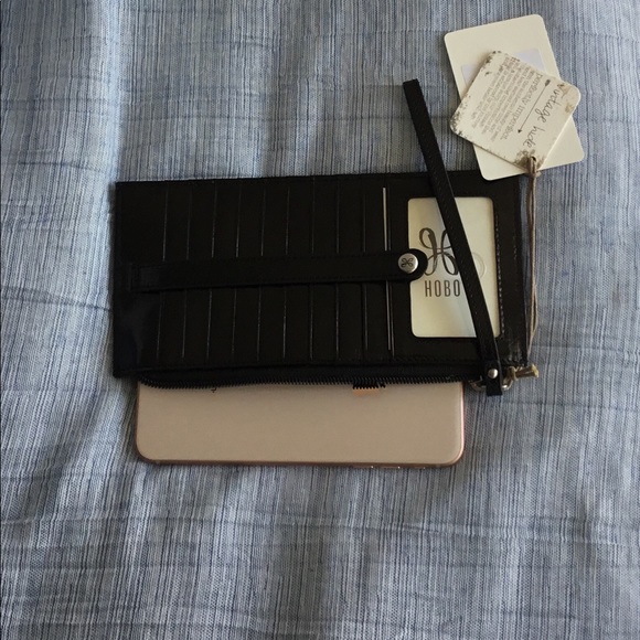 NWT 💯Hobo Kimi Black Leather Card Wristlet - Picture 6 of 6
